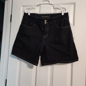 Copperflash Mid-Rise Dark Wash Double Button Jean Shorts Women's Size 16